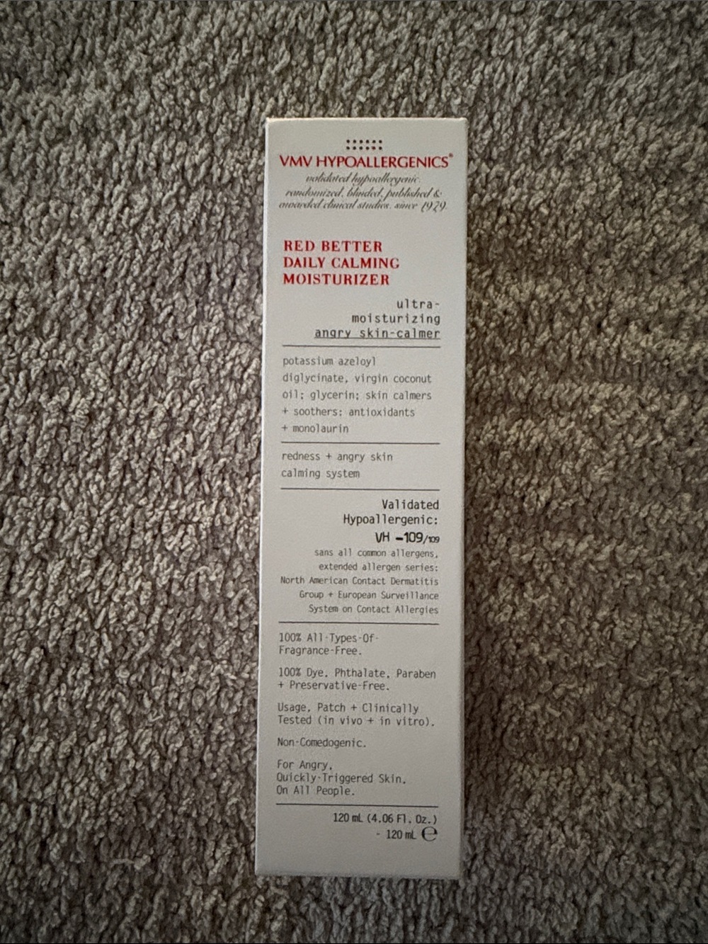 VMV Hypoallergenics Red Better Daily Calming Moisturizer